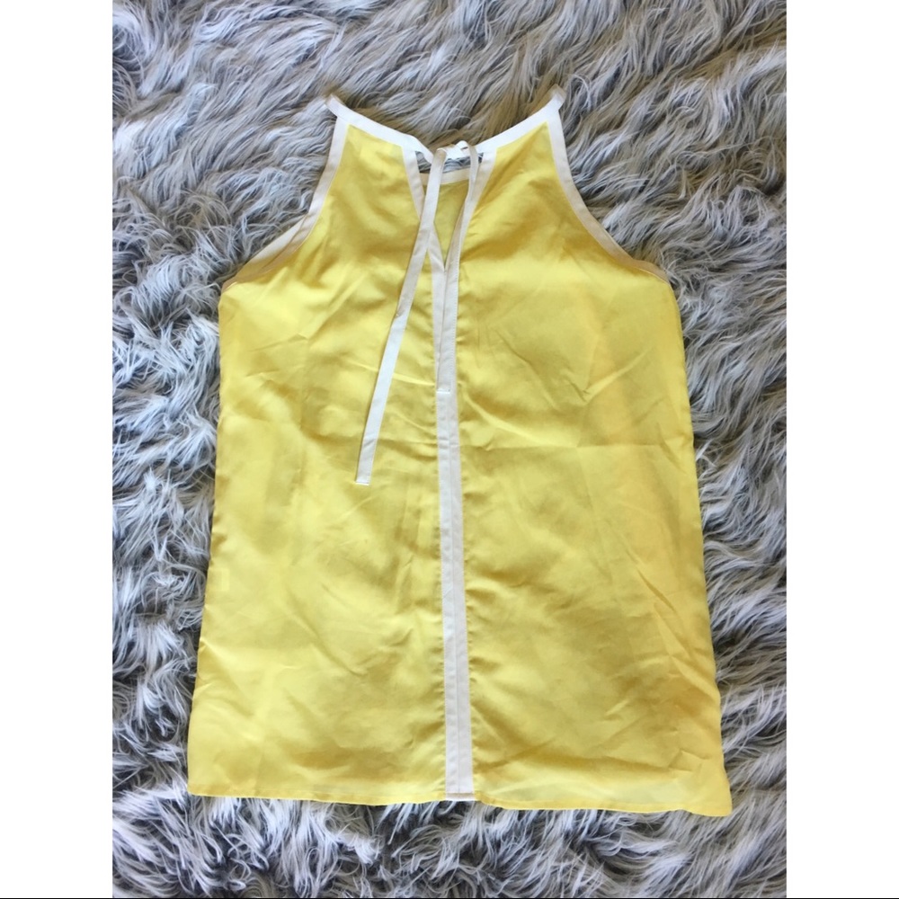 Yellow Chiffon Tank Top